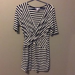 Motherhood Maternity Striped Nursing-friendly Top